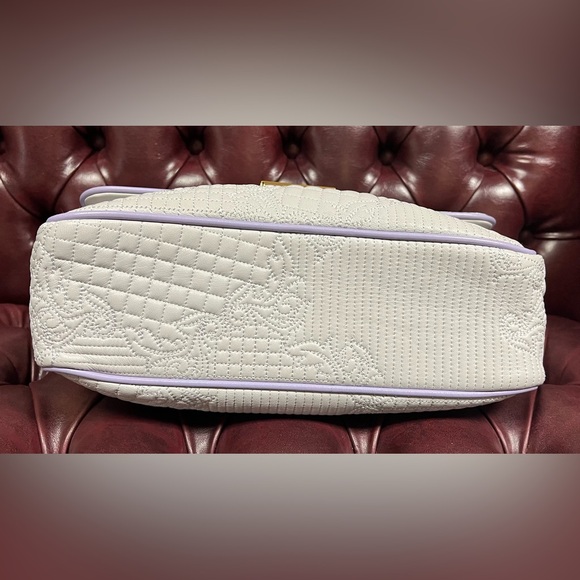 Versace Purple Micro Vanitas Flap Shoulder Bag with Chain - Picture 3 of 16